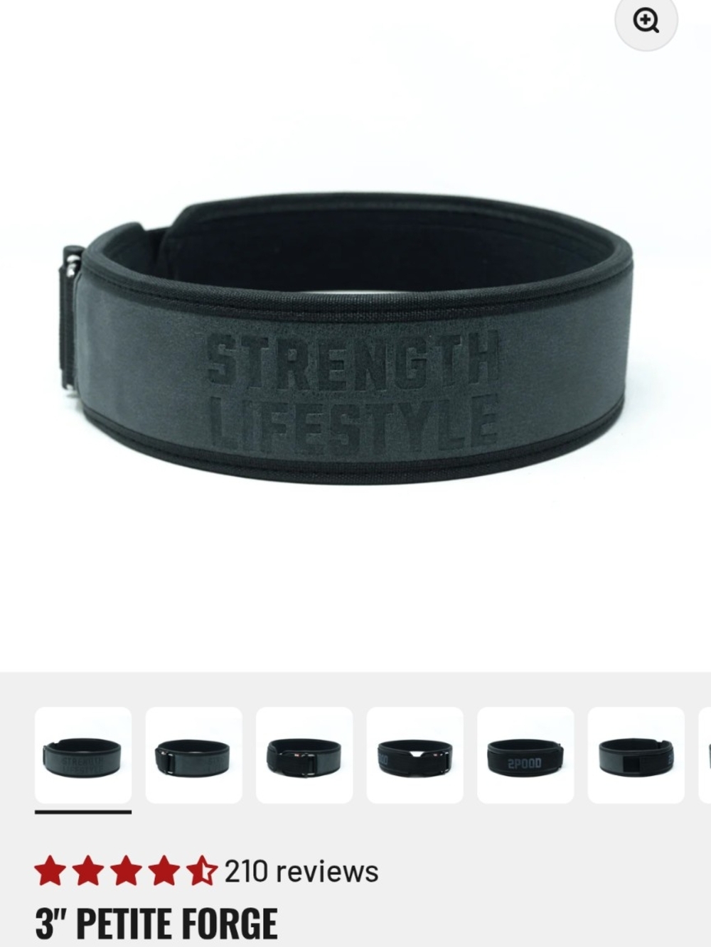 Strength Lifestyle 3" Petite Forge Weightlifting Belt - Black